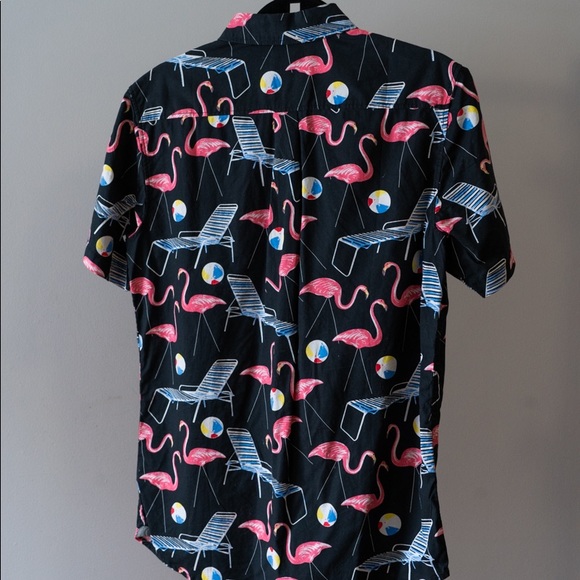 vans short sleeve button up tropical pool party - Picture 3 of 7